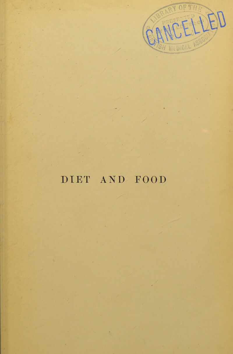 DIET AND FOOD