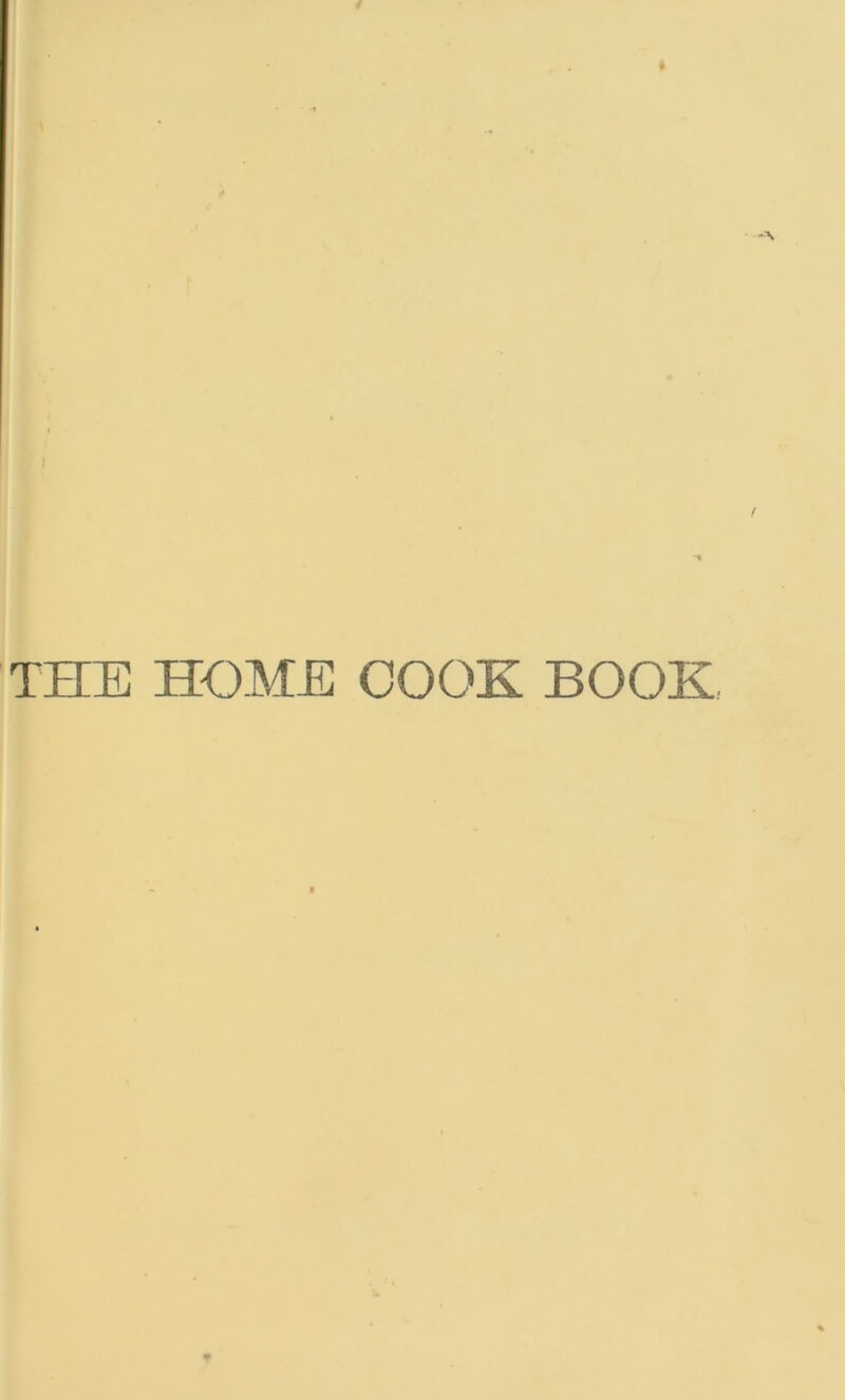 THE HOME COOK BOOK