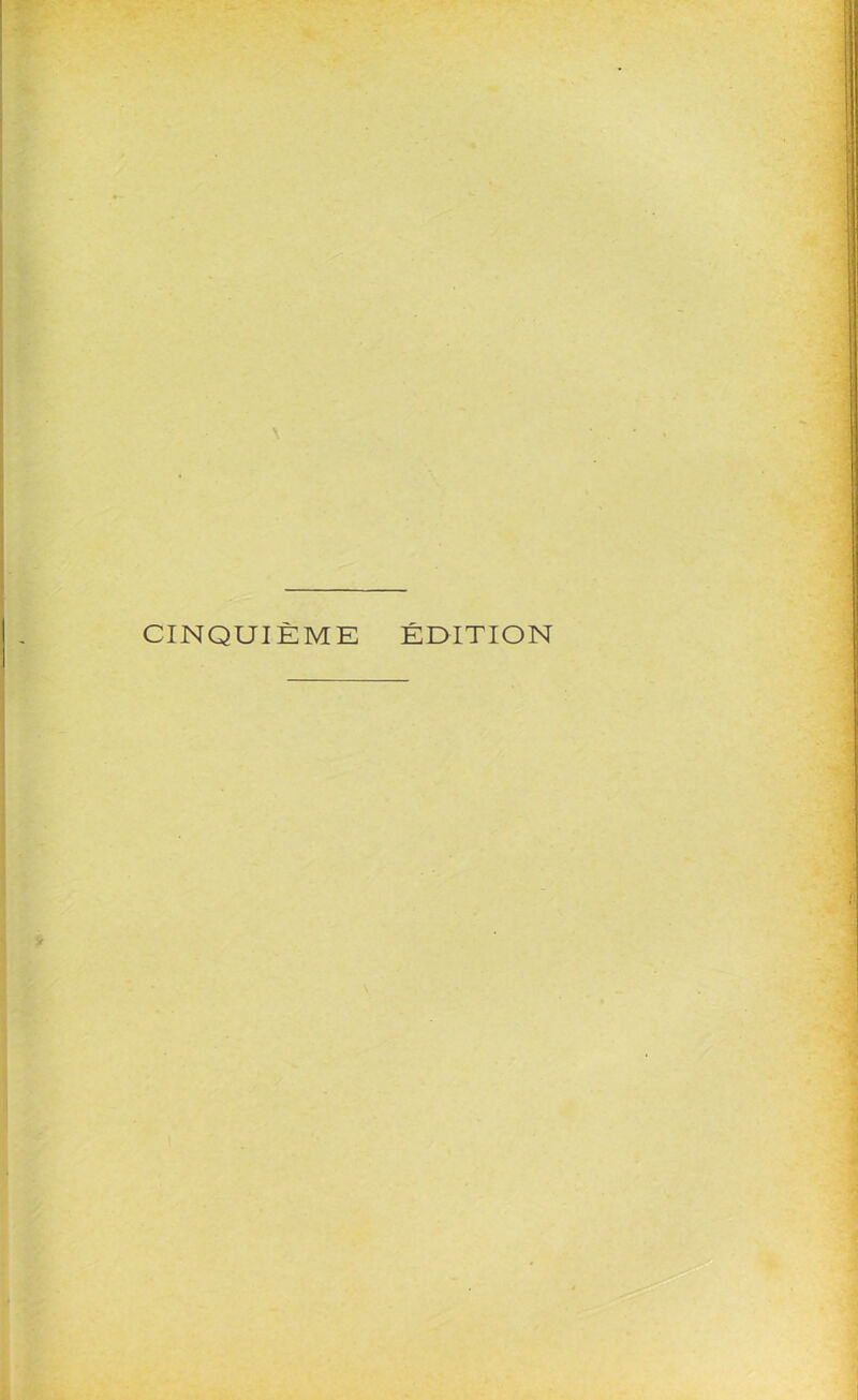 CINQUIÈME ÉDITION