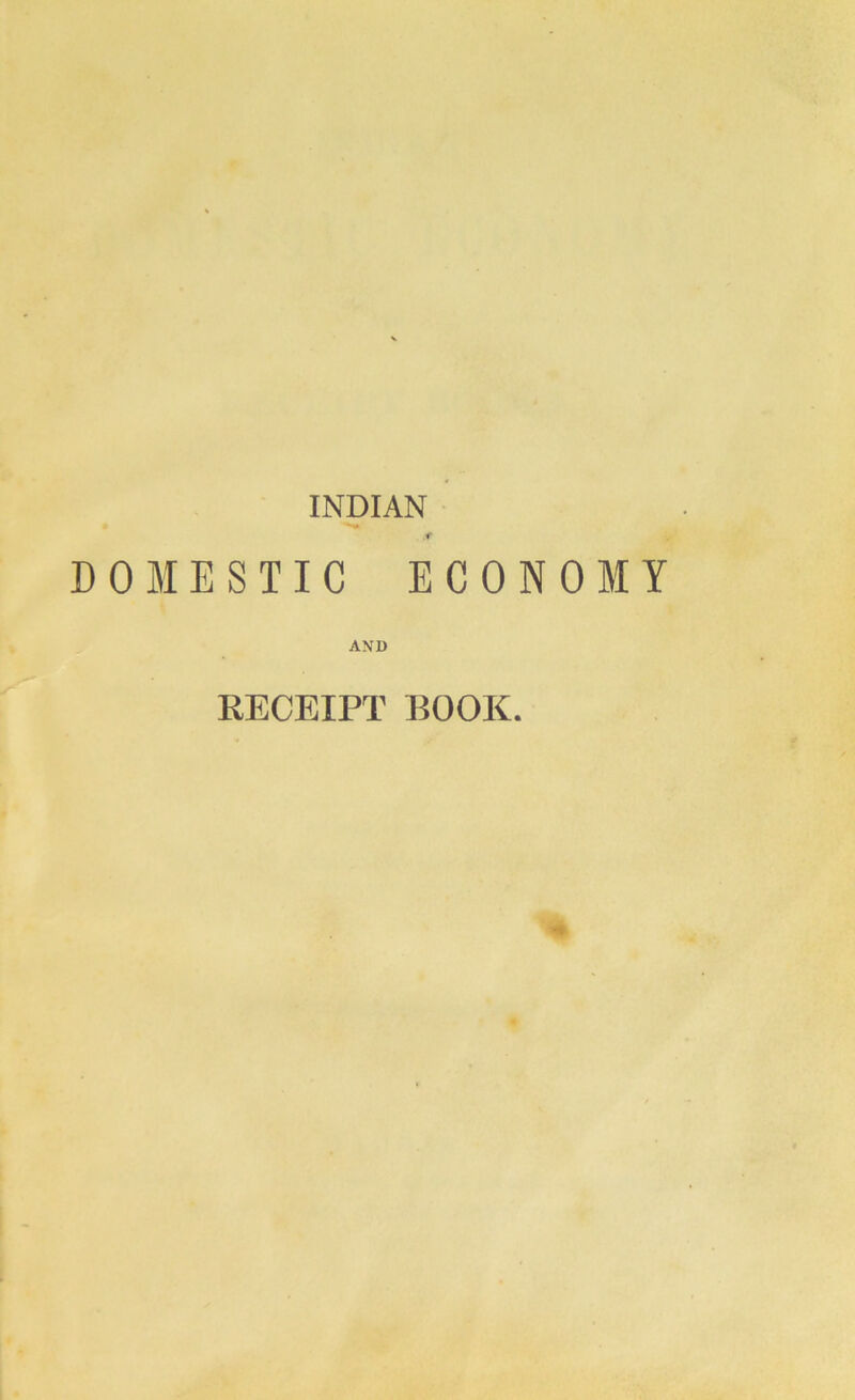 r DOMESTIC ECONOMY AND RECEIPT BOOK.