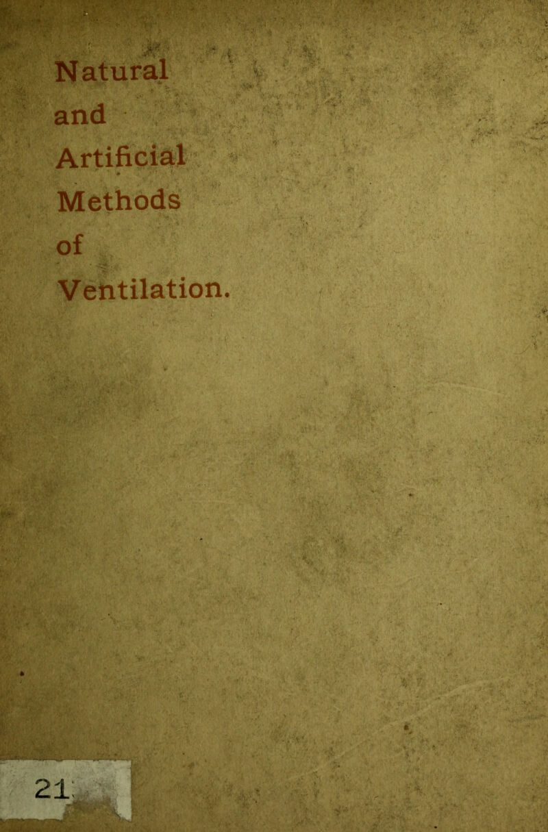 Natural and Artificial Methods of Ventilation.