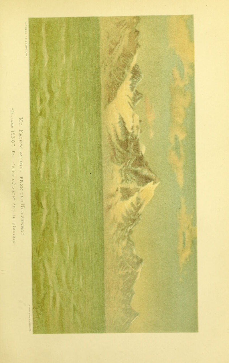 Mt. Fairweather, FRoiyr the JNorthwest Altit-ade 153 0 0 ft. Color of water d-ue to glaciers