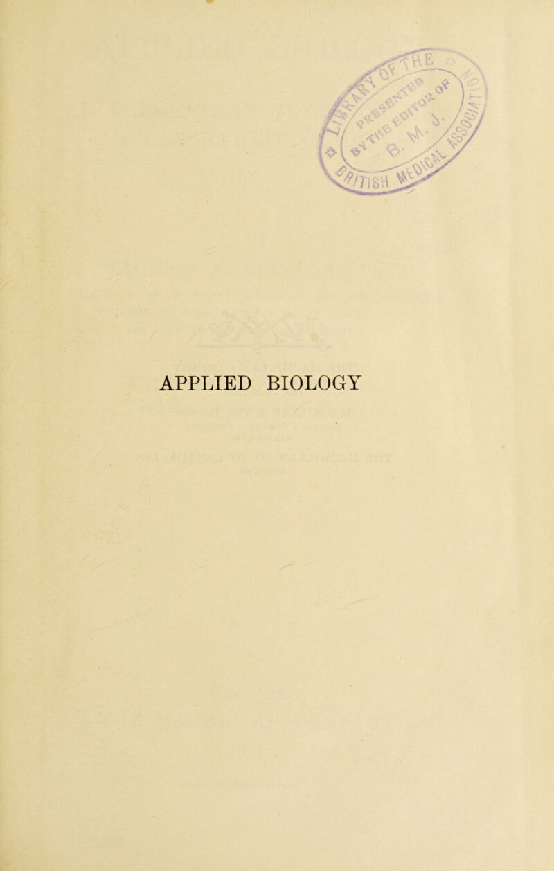 APPLIED BIOLOGY