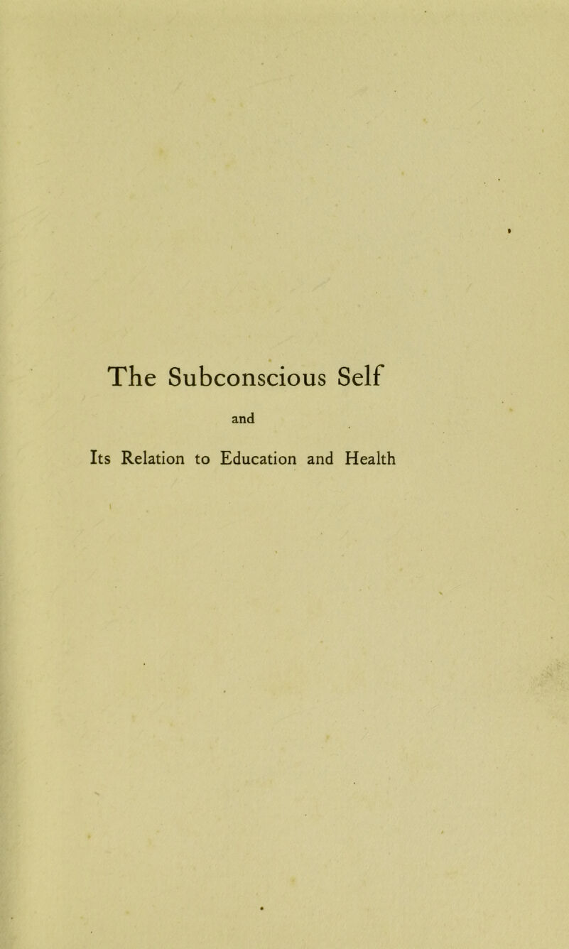 and Its Relation to Education and Health