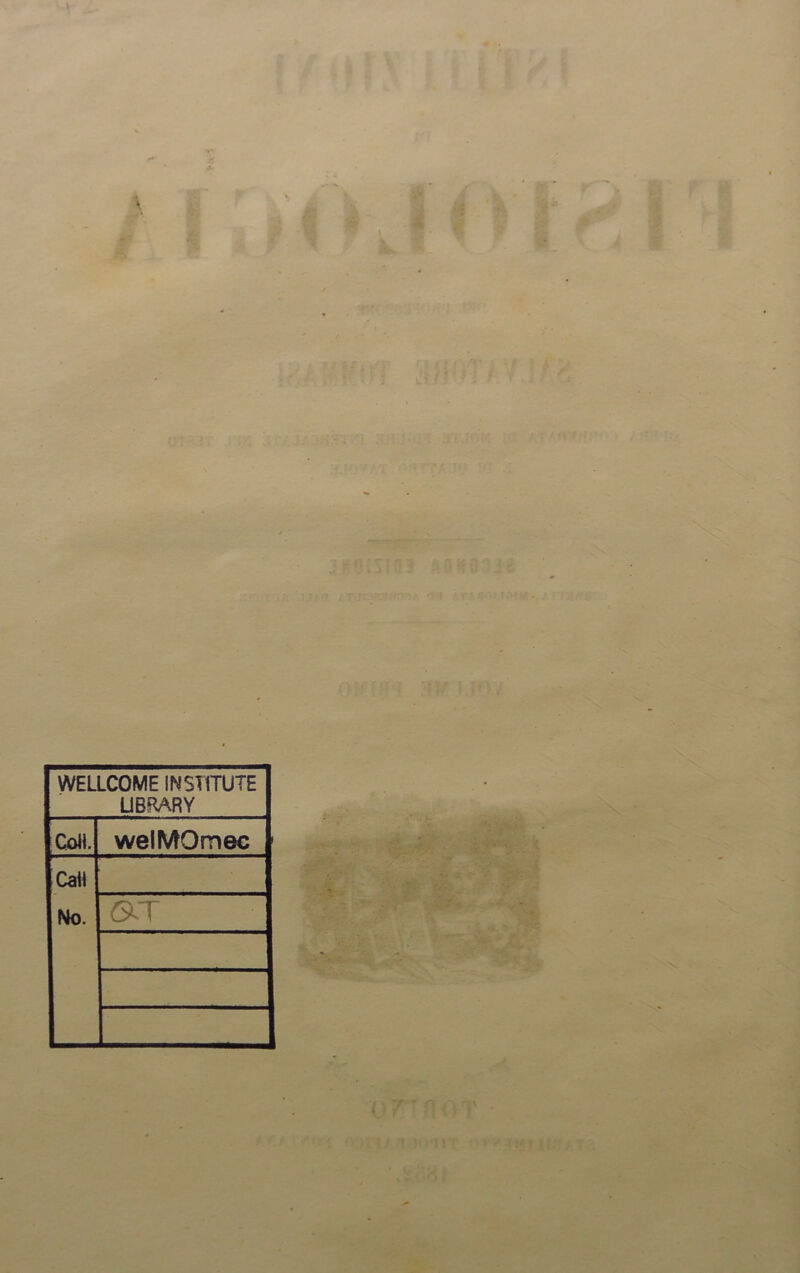V . . WELLCOME INST1TUTE LIBRARY Coli. welMOmec Cali No. ir fior ■