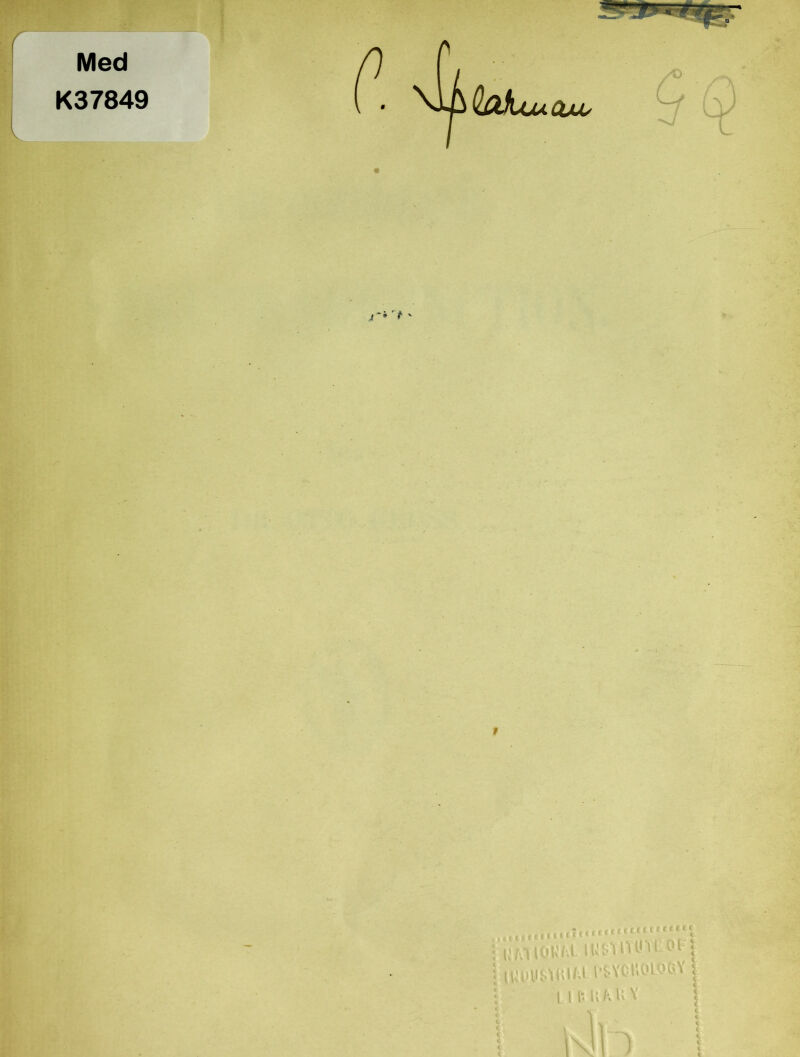 Med K37849 «WOpL lUSMTÜVtCt « lUUUSItilM l-iA'CUOLOUY | | l ll l\ h ^ ^