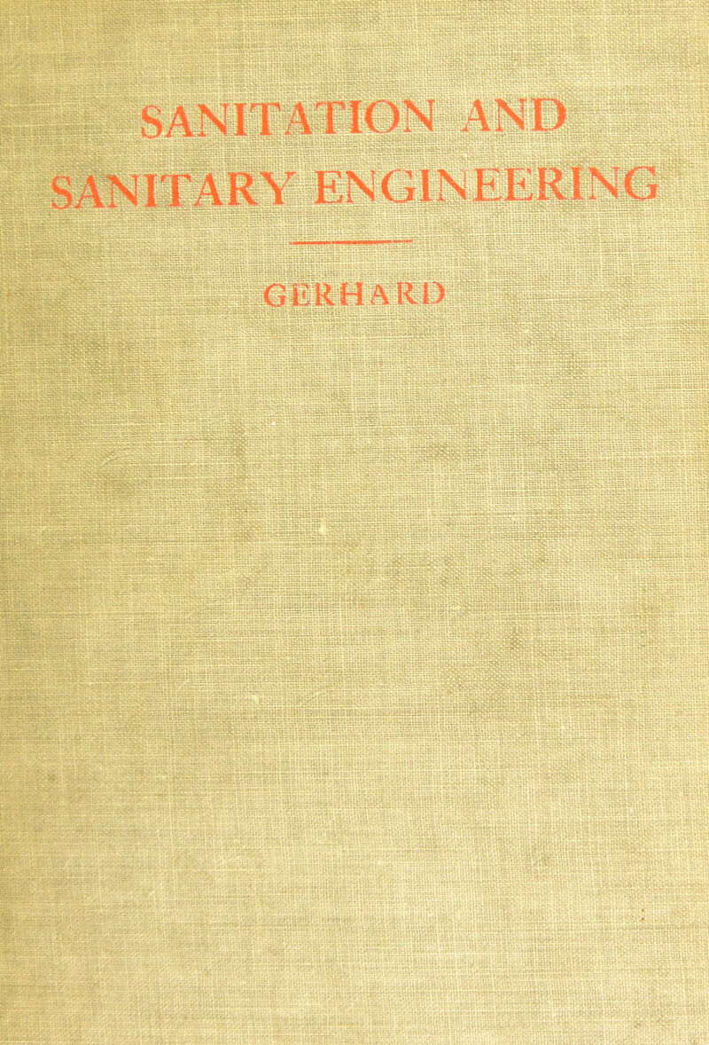 SANITATION AND GERHARD