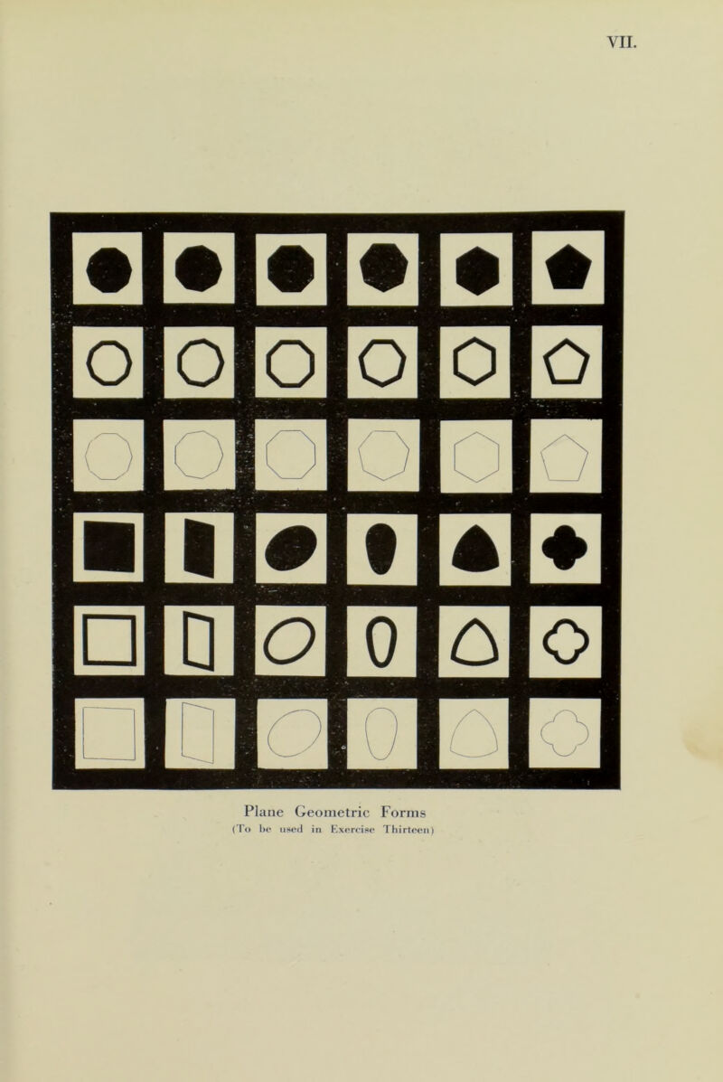 □□□□□□ □□□□□□ Plane Geometric Forms (To be usetl in Exercise Thirteen)