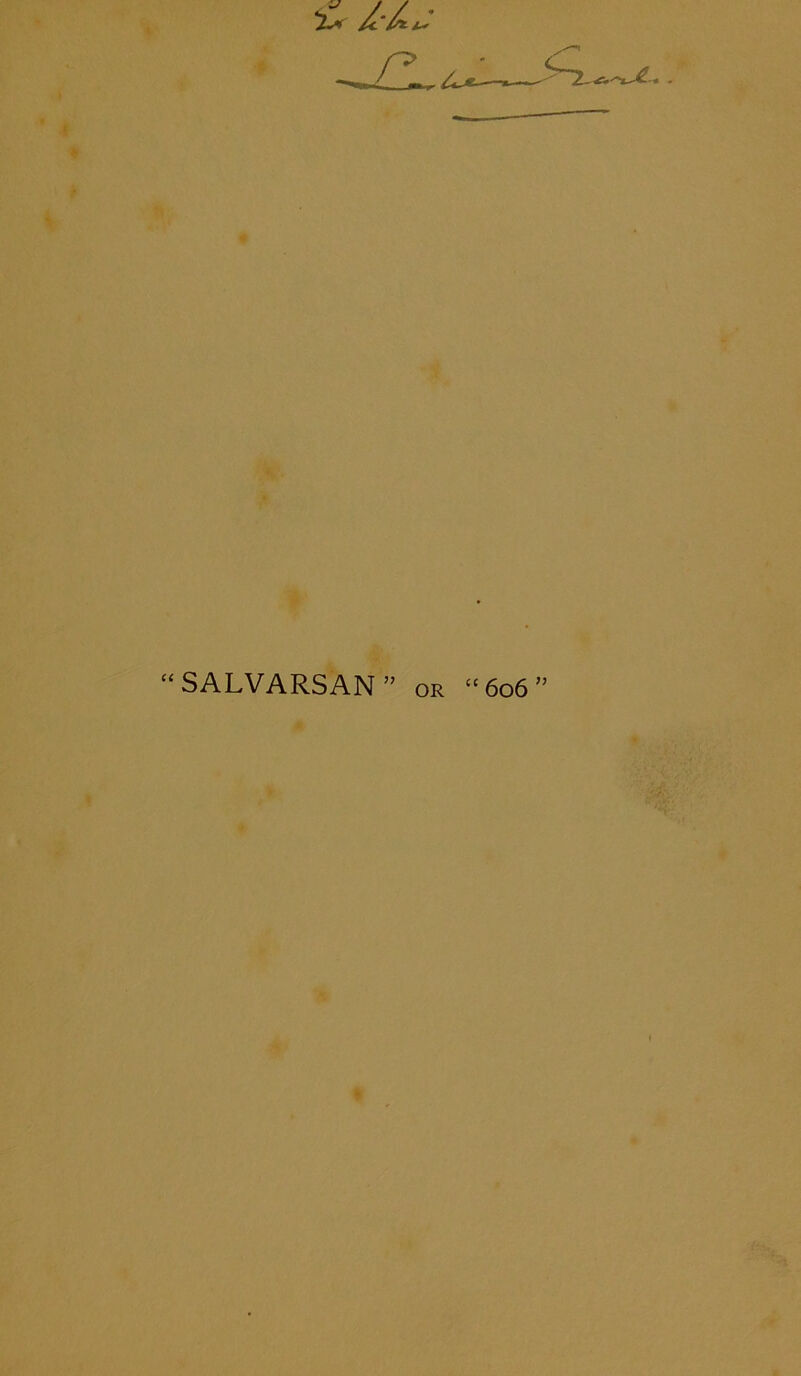 “SALVARSAN” or