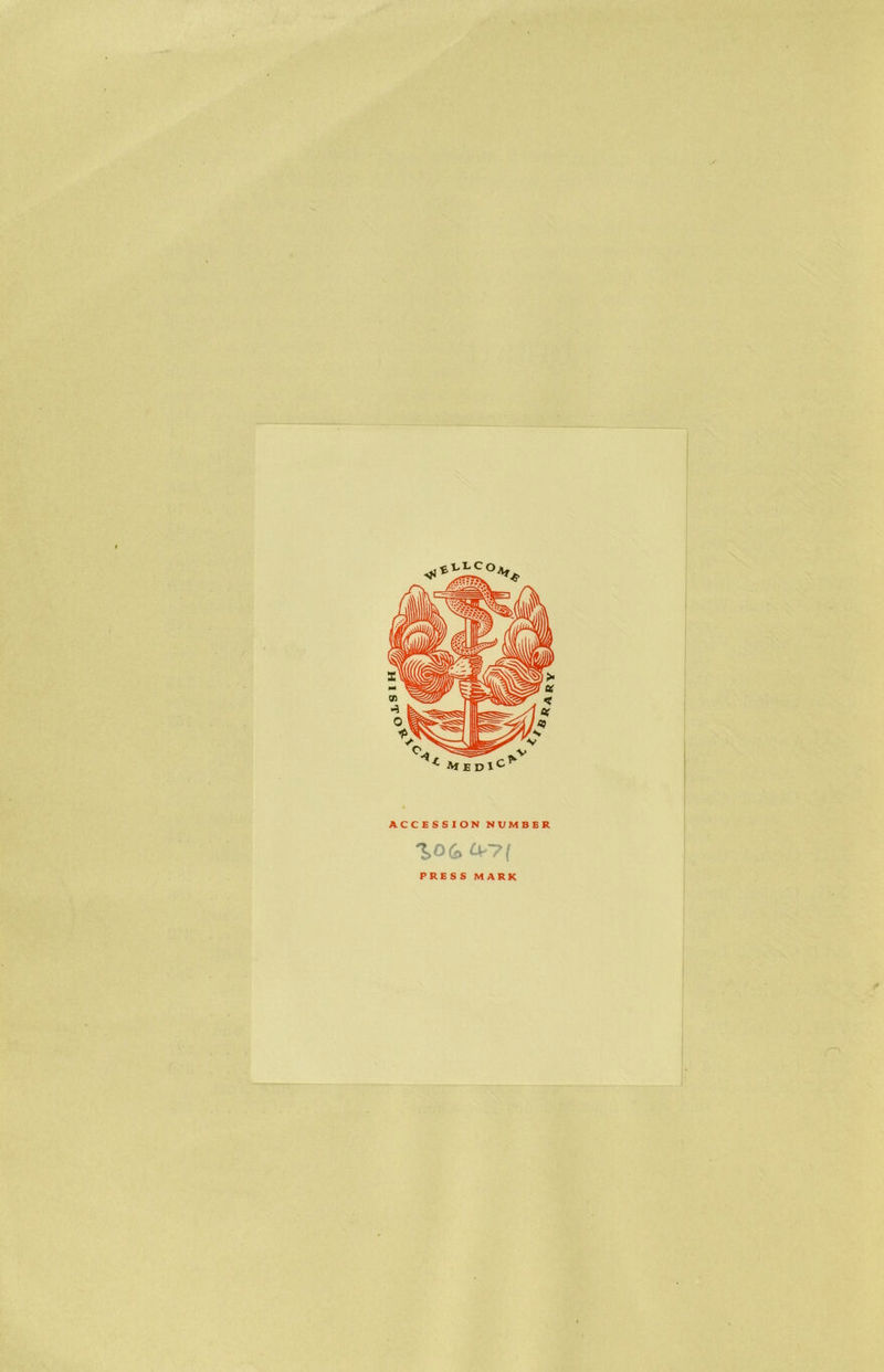 ACCESSION NUMBER zoa, o--?( PRESS MARK