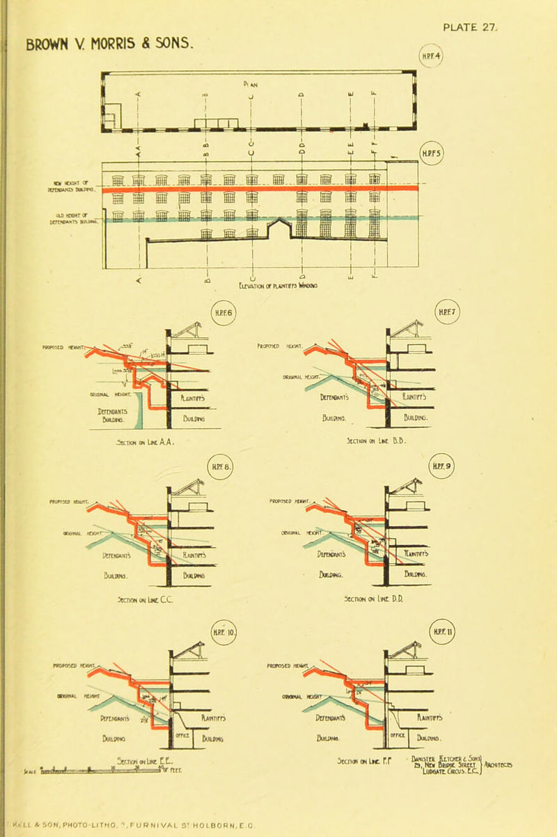 BROWN V MORRIS & SONS. wcpciio PBCPOSID HUGH! ORIGINAL Kill ft SOU, PHOTO-LI TMO, F U R N I VAL S' HOIBORN, EG