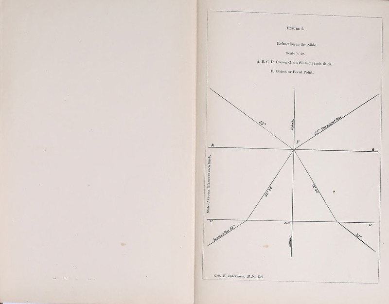 Figtjbe C. Scale X 20. A. B. 0. D. Crown Glass Slide 0'1 inch thick. F. Object or Focal Point.