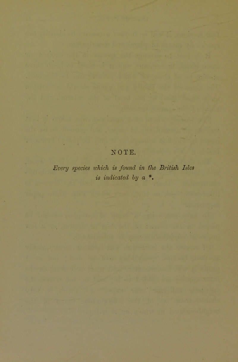 NOTE. Every species loMcli is found in the British Isles is indicated hy a *,
