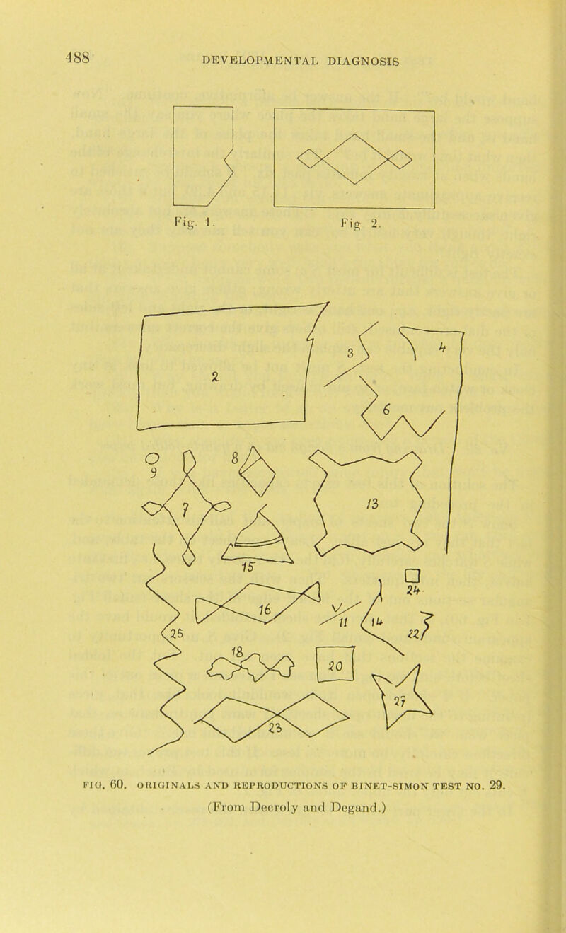 -188 FIU, 60. ORIGINALS ANI) REPRODUCTIONS OF BINET-SIMON TEST NO. 29. (From Decroly and Degand.)