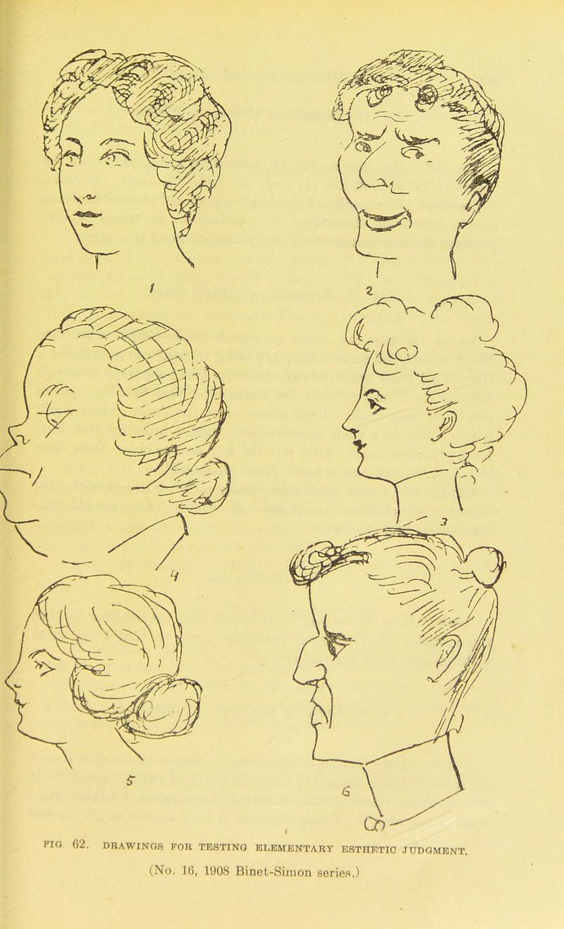 FIG 62. DRAWINGS FOR TESTING ELEMENTARY ESTHETIC JUDGMENT.