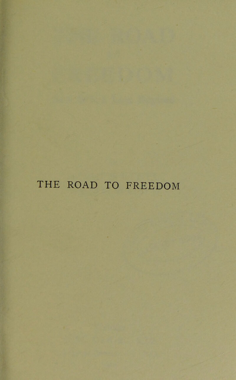 THE ROAD TO FREEDOM