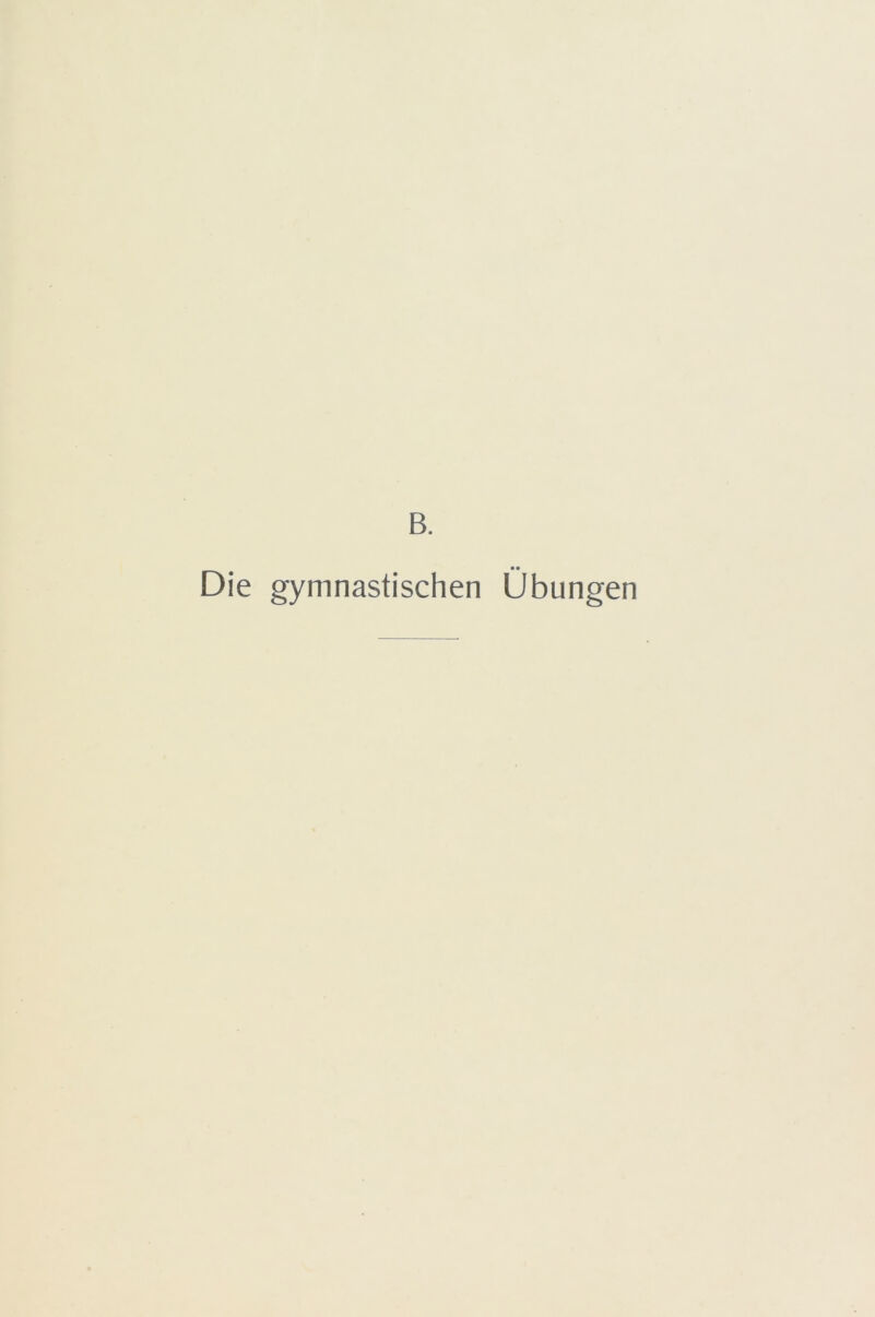 Die gymnastischen Übungen
