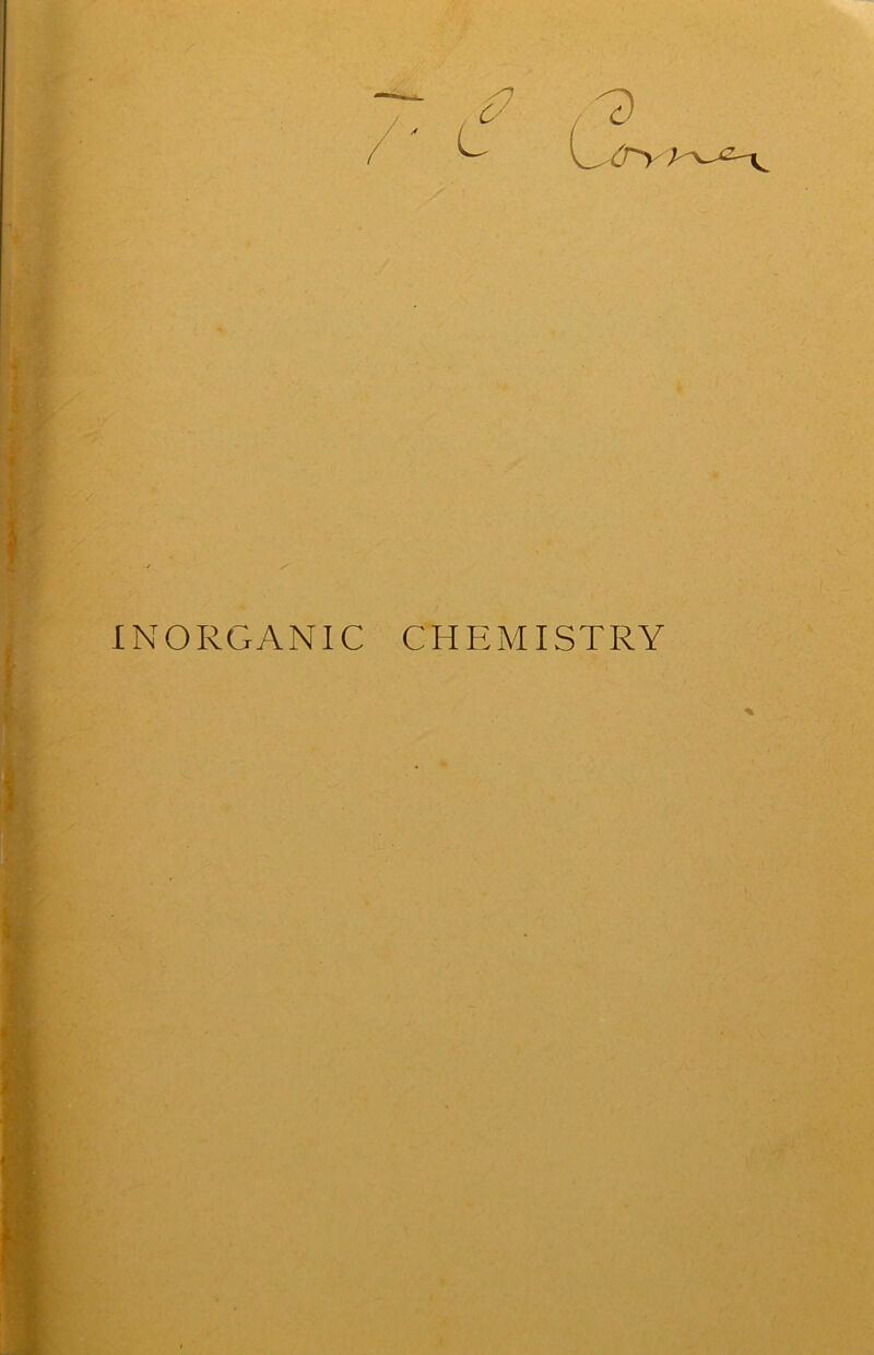 INORGANIC CHEMISTRY %