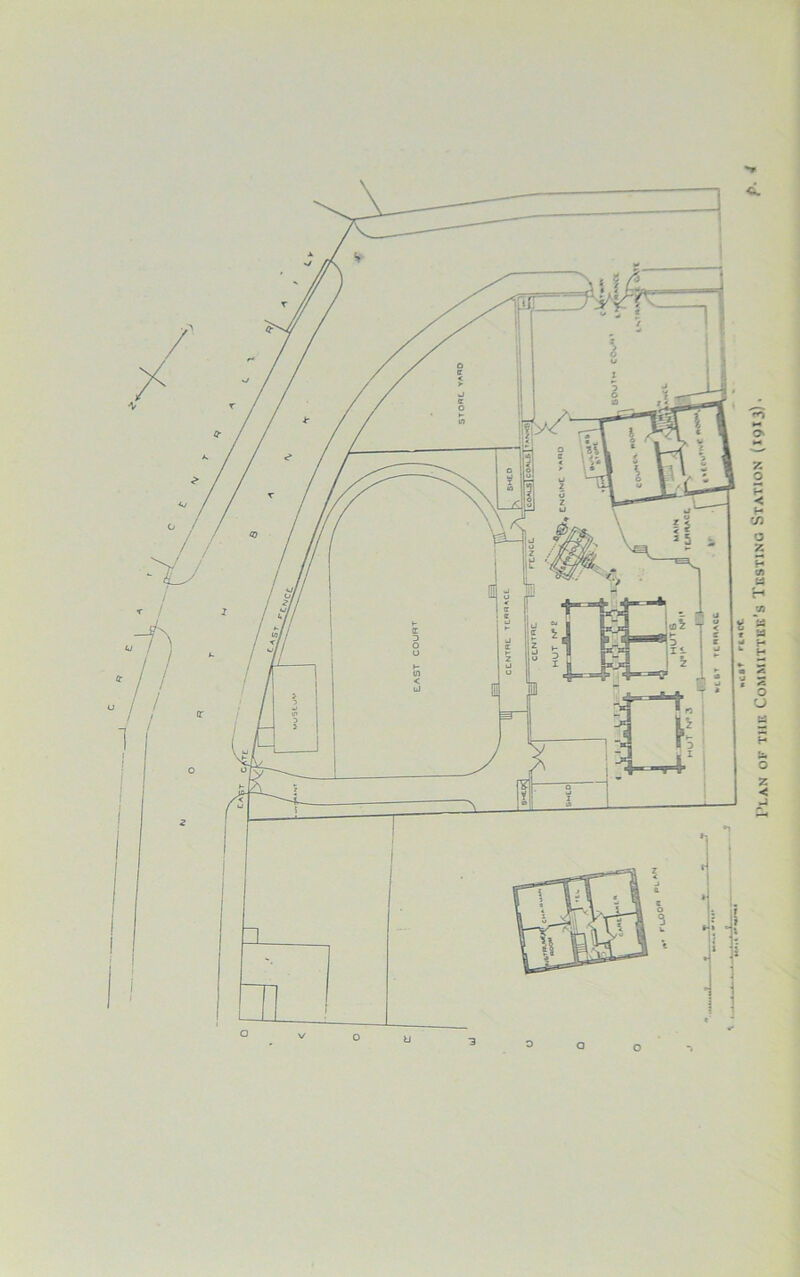(J i j 1 I 1 ] J ] I 1 Plan or the Committee’s Testing Station (1913)