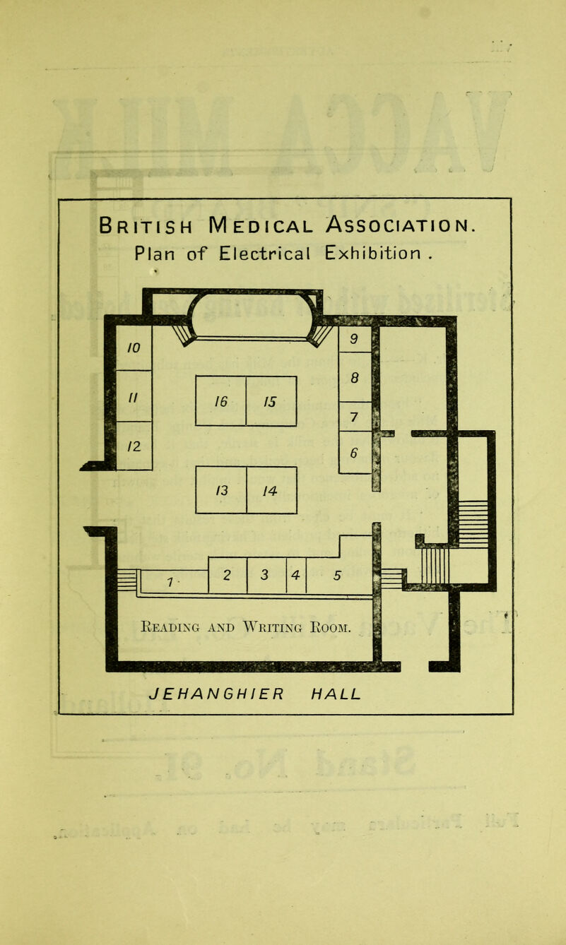 Plan of Electrical Exhibition . i JEHANGHIER HALL