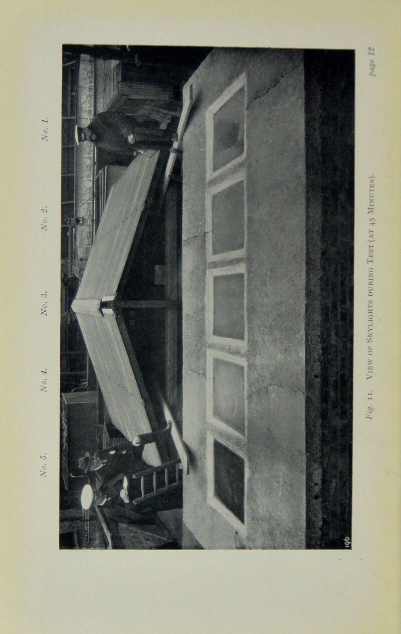 View of Skylights during Test (at 45 Minutes)