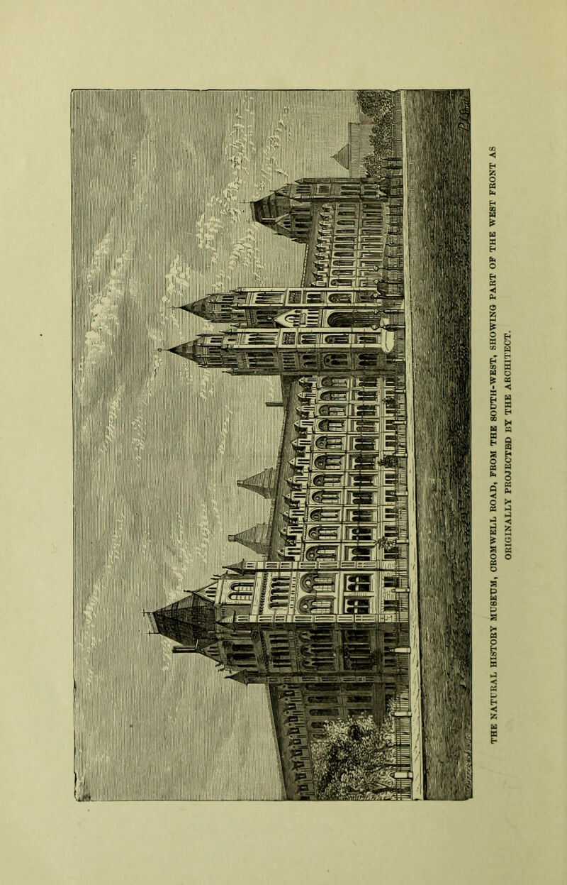 THE NATURAL HISTORY MUSEUM, CROMWELL ROAD, FROM THE 80UTH-WEST, SHOWING PART OF THE WEST FRONT AS