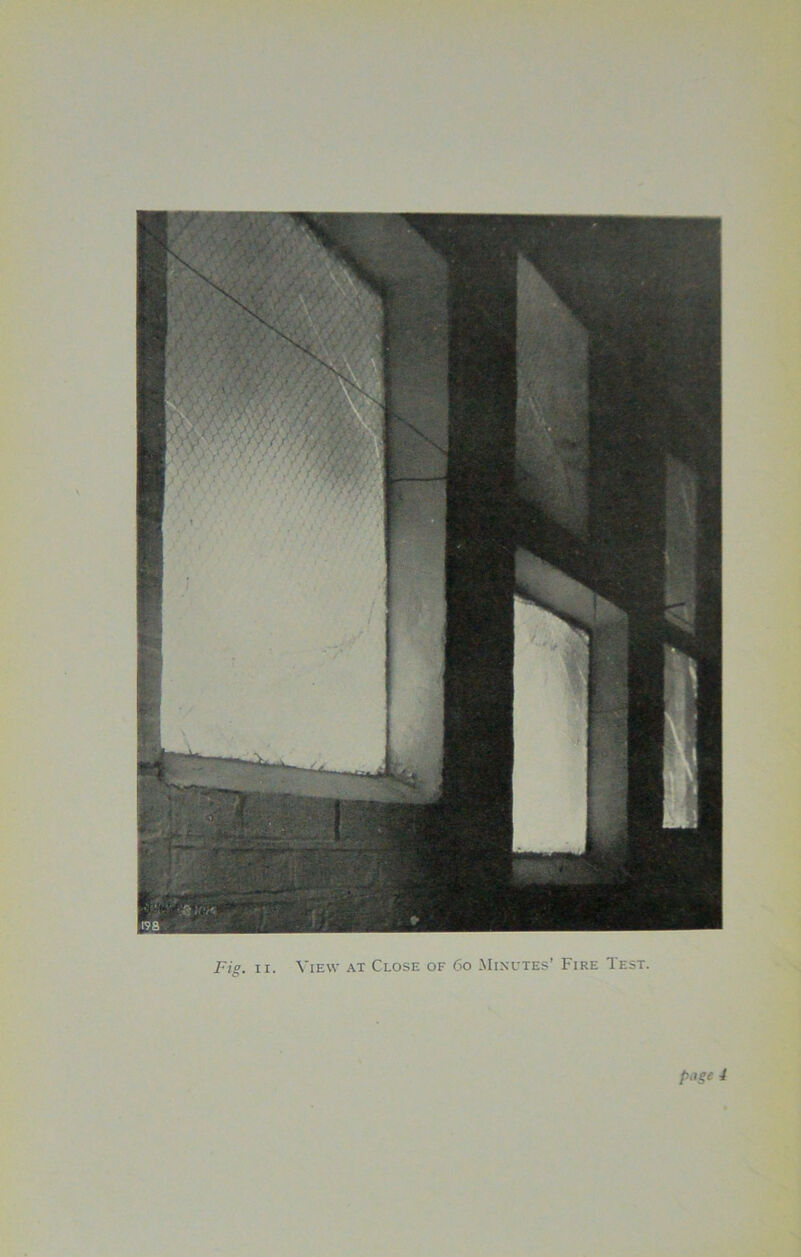 Fig. xi. View at Close of 6o Minutes’ Fire Test.