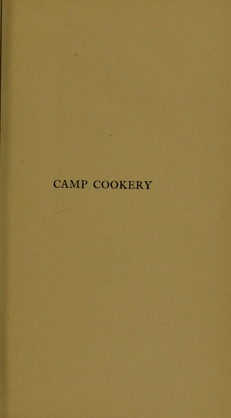 CAMP COOKERY