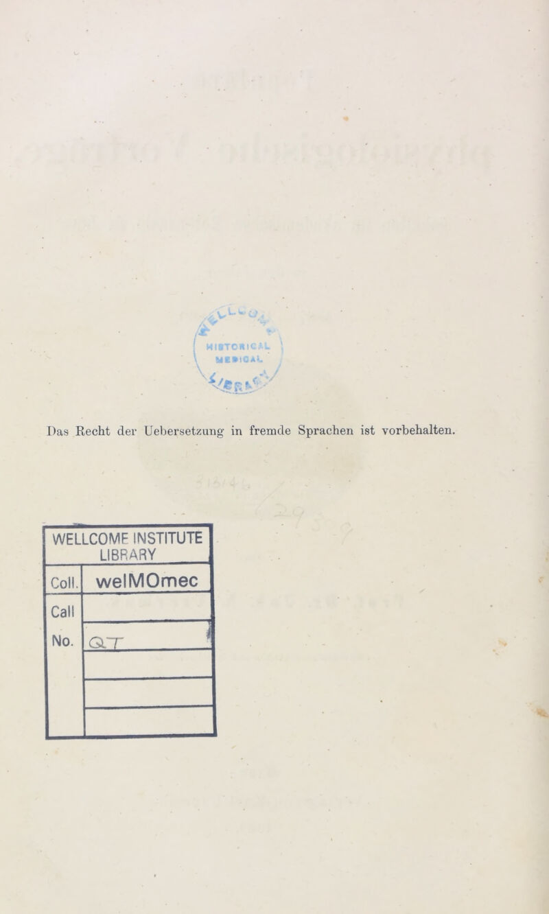 /Jt MI8TORM *ie»IOA‘ V, {Kuh C 'S Das Recht der Uebersetzung in fremde Sprachen ist Vorbehalten. WELLCOMF INSTITUTE LIBRARY Coli. welMOmec Call No. GlT ’