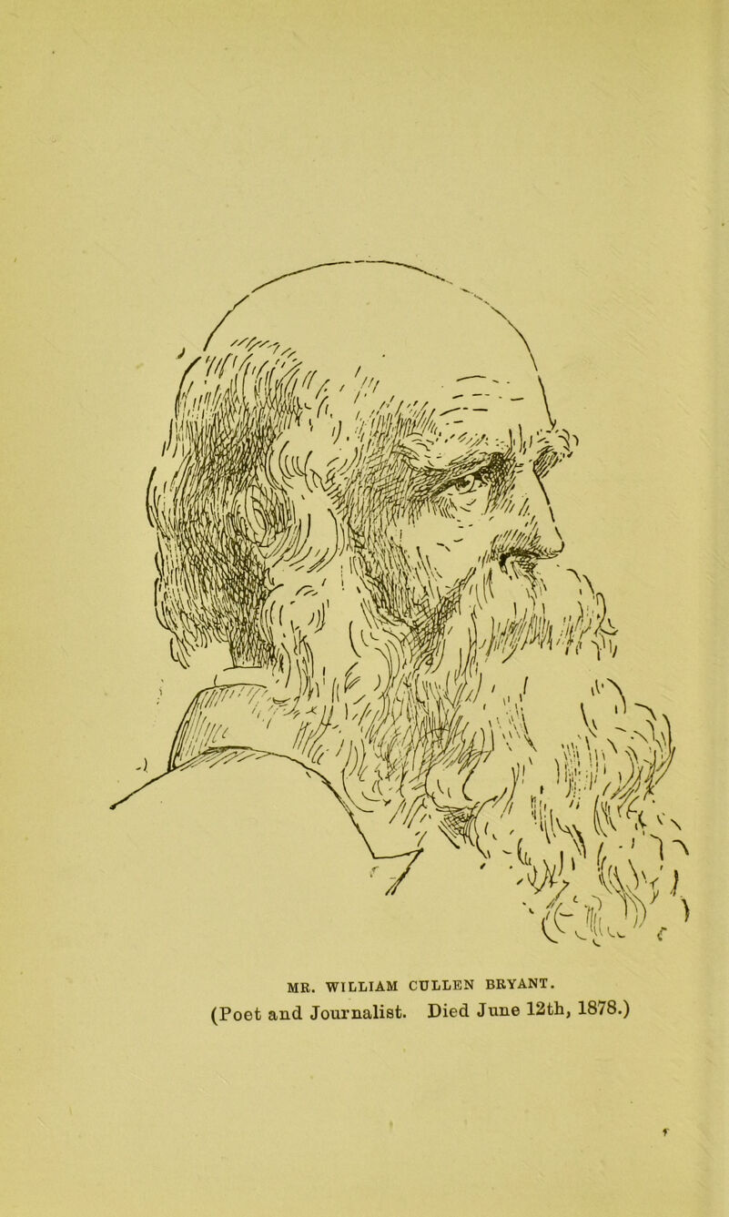 MR. WILLIAM CULLEN BRYANT. (Poet and Journalist. Died June 12th, 1878.) r