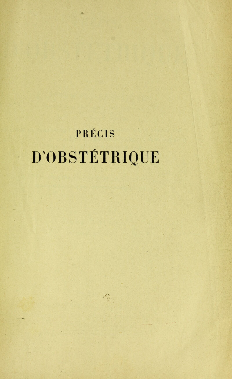 D’OBSTÉTRIQUE