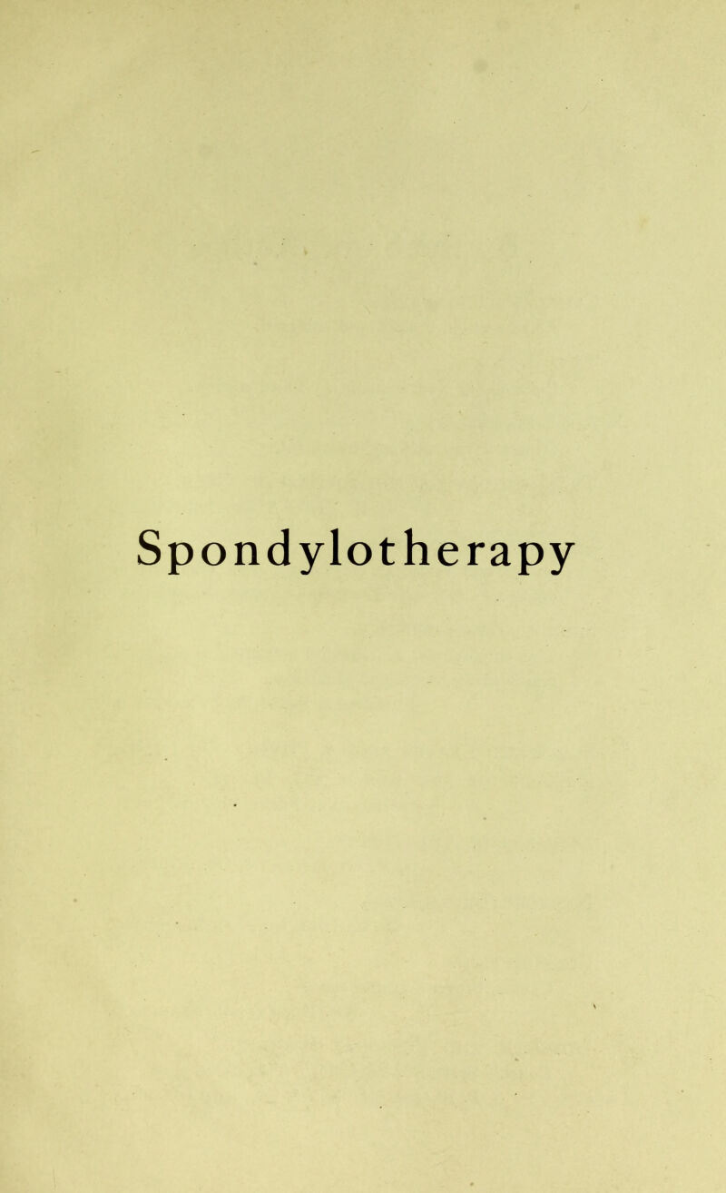 Spondylo therapy