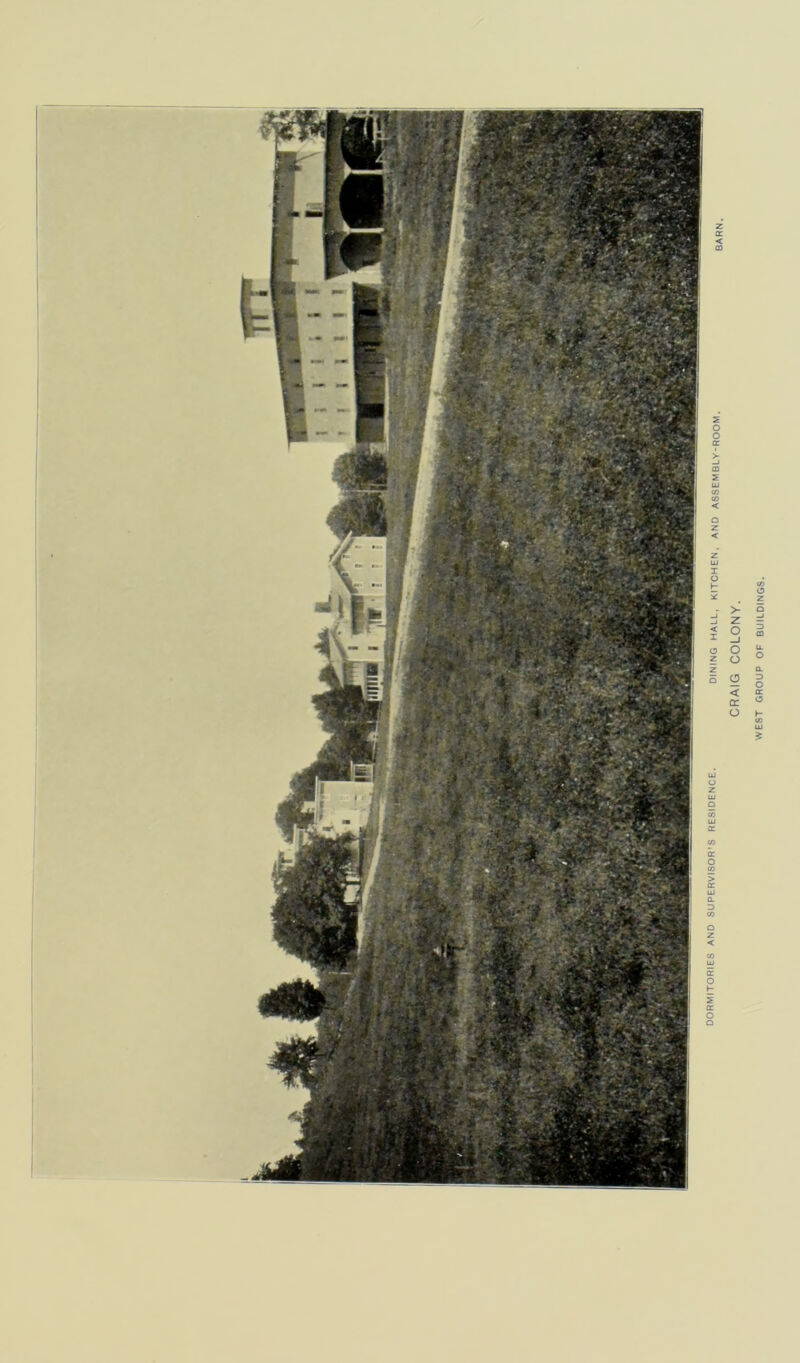 DORMITORIES AND SUPERVISOR’S RESIDENCE. DINING HALL, KITCHEN, AND ASSEMBLY-ROOM.
