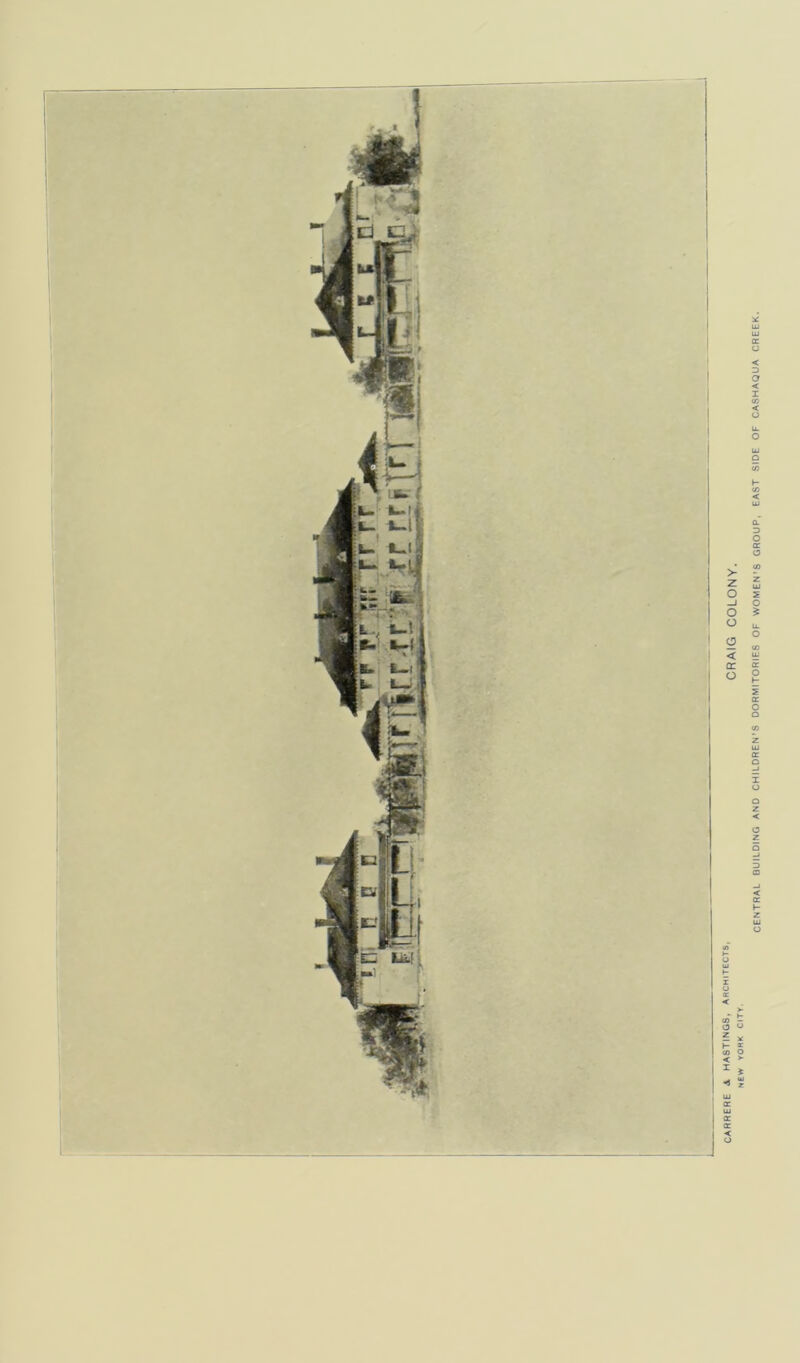 CENTRAL BUILDING AND CHILDREN’S DORMITORIES OF WOMEN’S GROUP. EAST SIDE OF CASHAQUA CREEK.