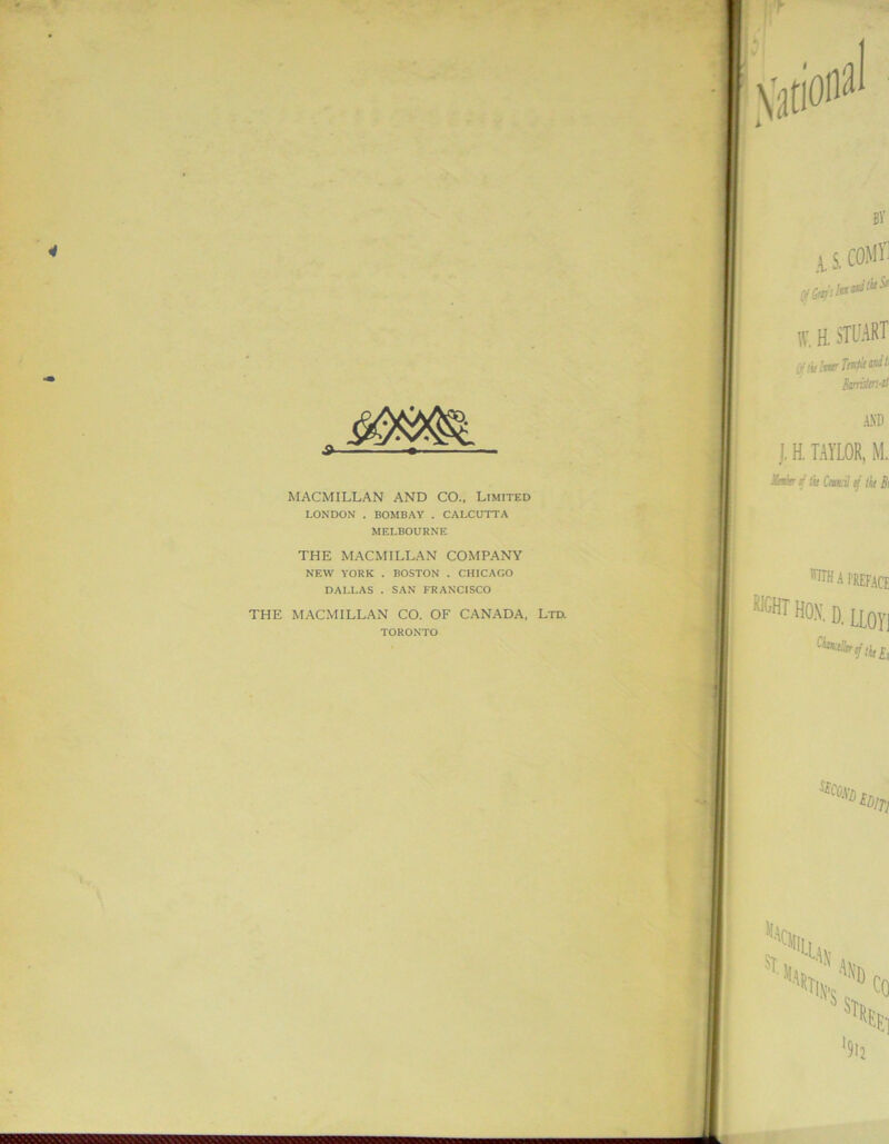 4 MACMILLAN AND CO., Limited LONDON . BOMBAY . CALCUTTA MELBOURNE THE MACMILLAN COMPANY NEW YORK . BOSTON . CHICAGO DALLAS . SAN FRANCISCO THE MACMILLAN CO. OF CANADA, Ltd. TORONTO