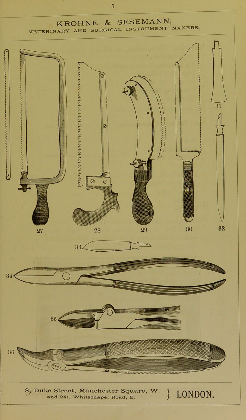 i) KROHNE & SESEMANN, VETERINARY AND SURGICAL INSTRUMENT MAKERS