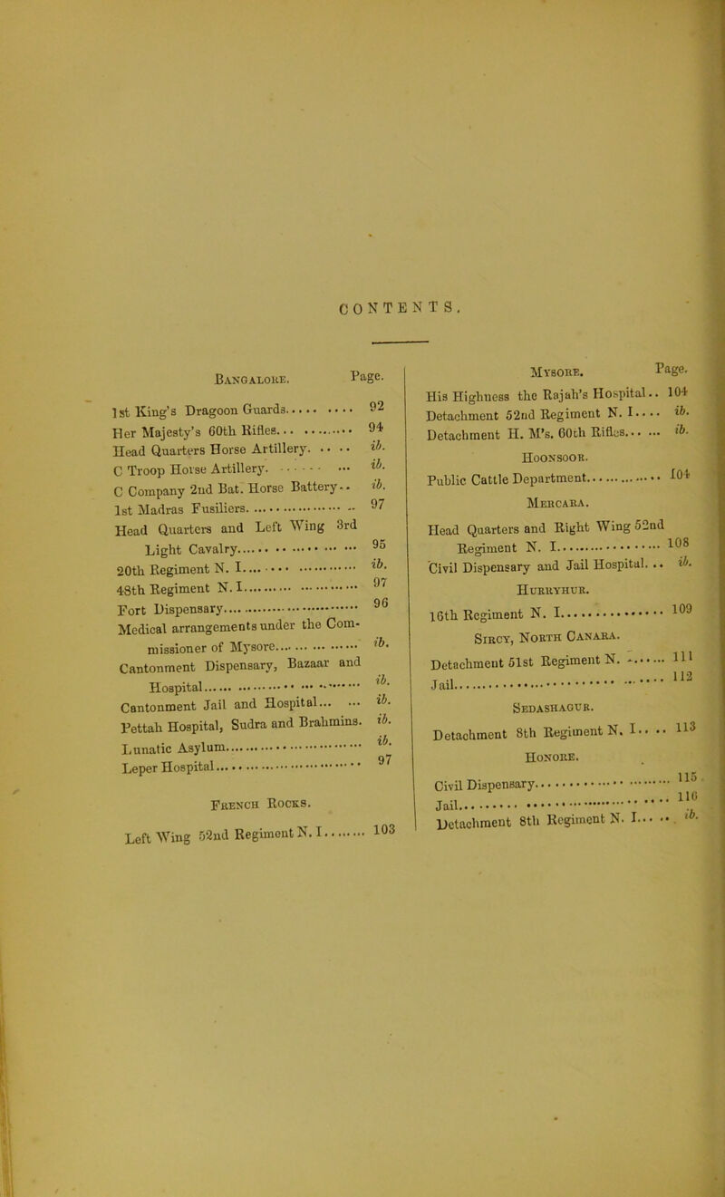 CONTENTS, BANGALOliE. Page. 1st King’s Dragoon Guards 92 Her Majesty’s 60th Rifles 94' Head Quarters Horse Artillery C Troop Horse Artillery. C Company 2nd Bat. Horse Battery. • ih. 1st Madras Fusiliers 97 Head Quarters and Left Wing 3rd Mysore. Page. His Highness the Rajah’s Hospital.. 104 Detachment 52ud Regiment N. I-... ^b. Detachment H. M’s, 60th Rifles *&• Hooxsoor. Public Cattle Department 104 Mehcara. Head Quarters and Right Wing 52nd 48th Regiment N. I Civil Dispensary and Jail Hospital. .. i4. Hueryhur. Medical arrangements under the Com- missioner of Mysore Cantonment Dispensary, Bazaar and T, -x.i SiRCY, North Canara. Detachment 51st Regiment N. - IH Tail 113 Cantonment Jail and Hospital Pettah Hospital, Sudra and Brahmins, ib. ib Fkench Rocks. Left Wing 52nd Regiment N, 1 103 Sedashagtjr. Detachment 8th Regiment N. I.. •• H3 HOXORE.