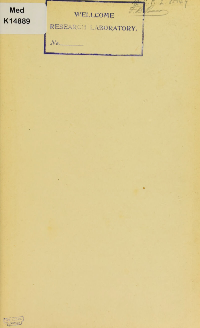 Med K14889 WELLCOME Lie ■ ■ j