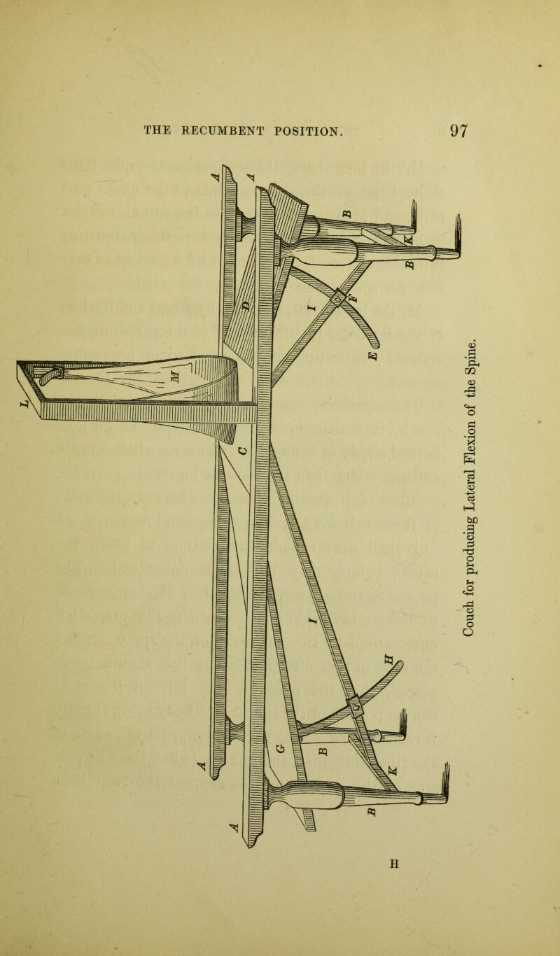 H Couch for producing Lateral Flexion of the Spine.