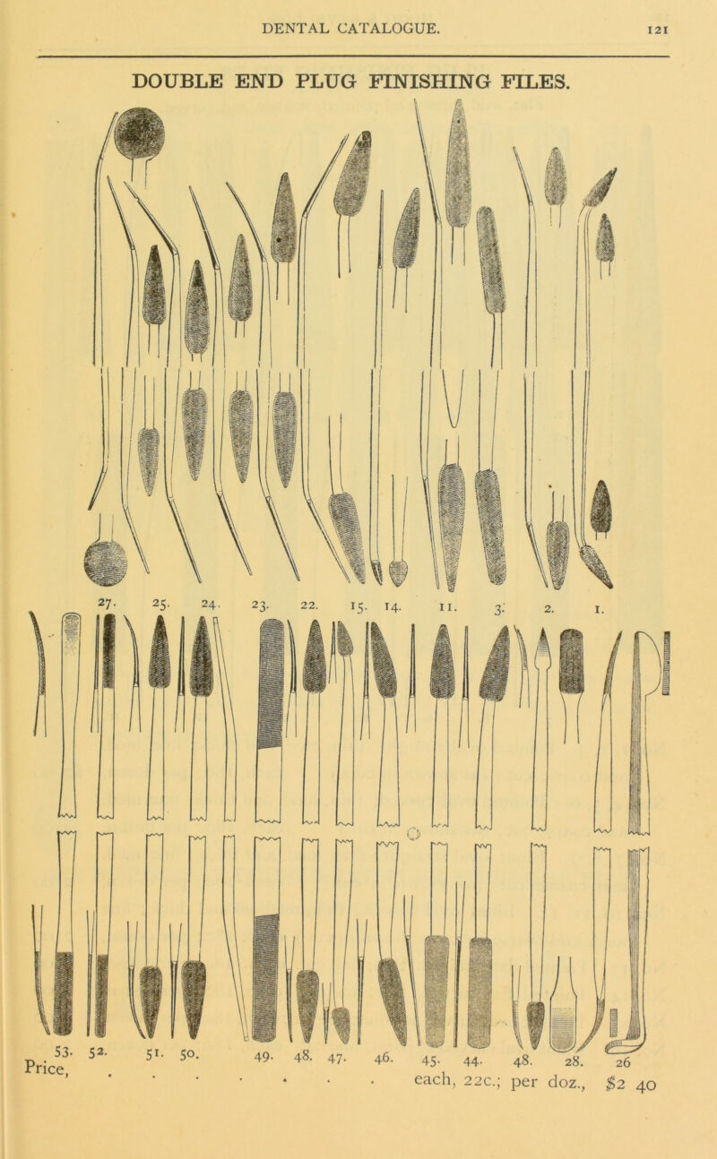 DOUBLE END PLUG FINISHING FILES.