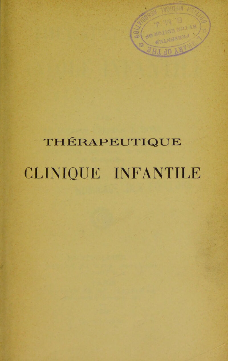 THÉRAPEUTIQUE CLINIQUE INFANTILE