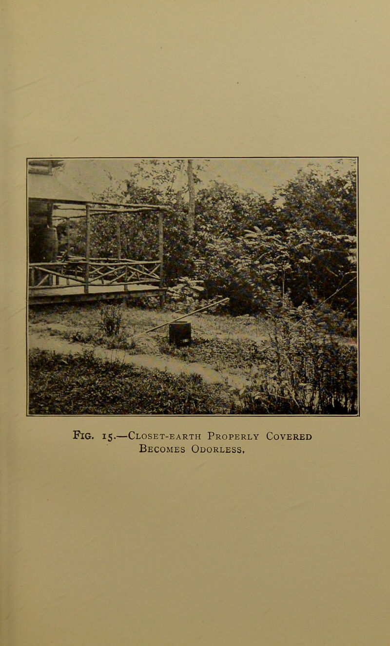 Fig. 15.—Closet-earth Properly Covered Becomes Odorless,