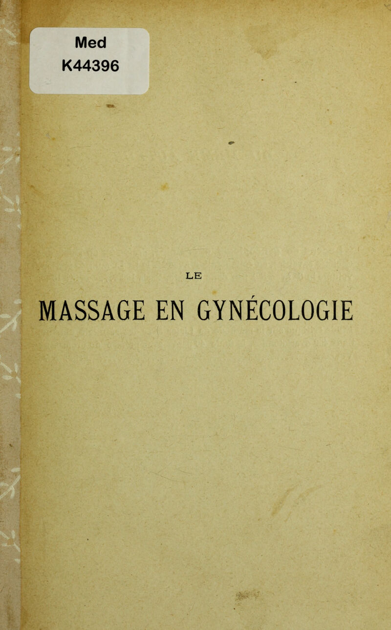 ; MASSAGE EN GYNECOLOGIE i.v K . t -