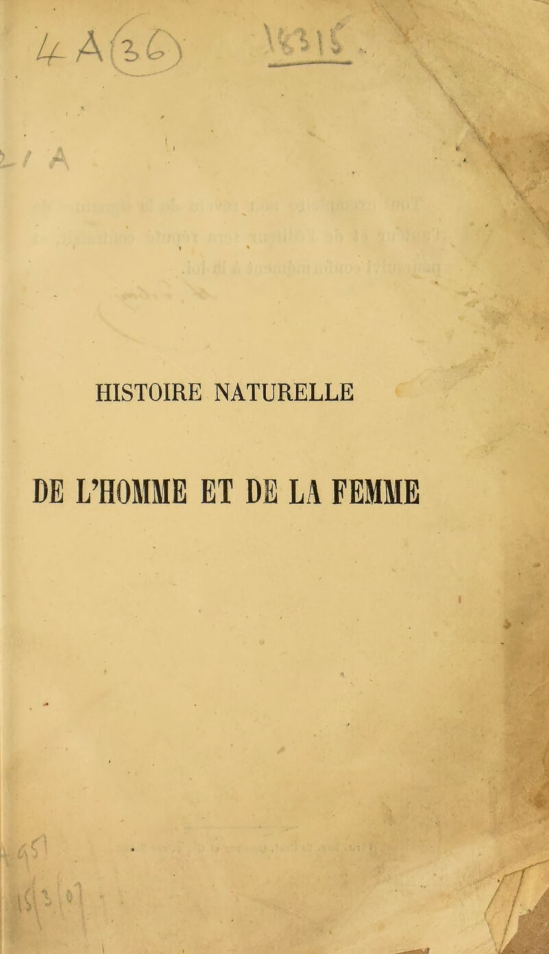 HISTOIRE NATURELLE DE L’HOMME ET DE LA FEMME