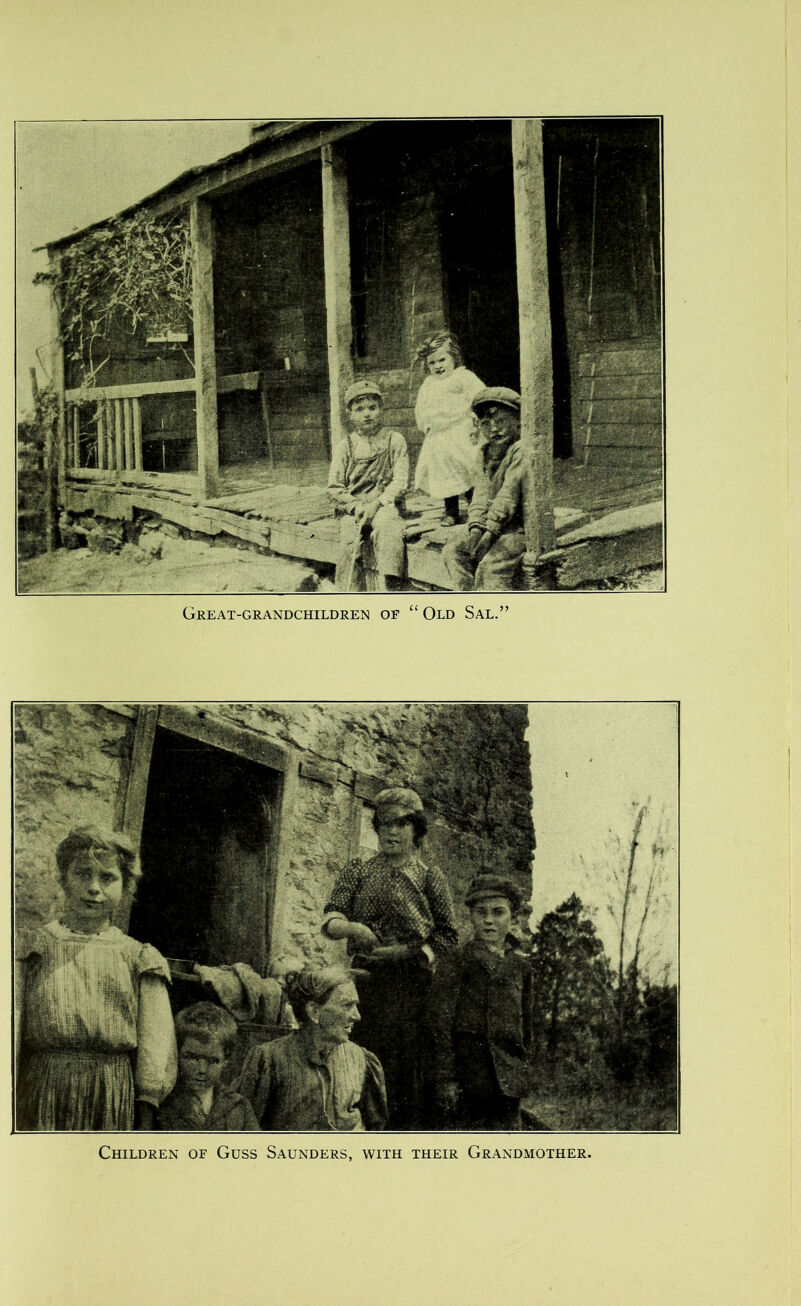 Children of Guss Saunders, with their Grandmother.