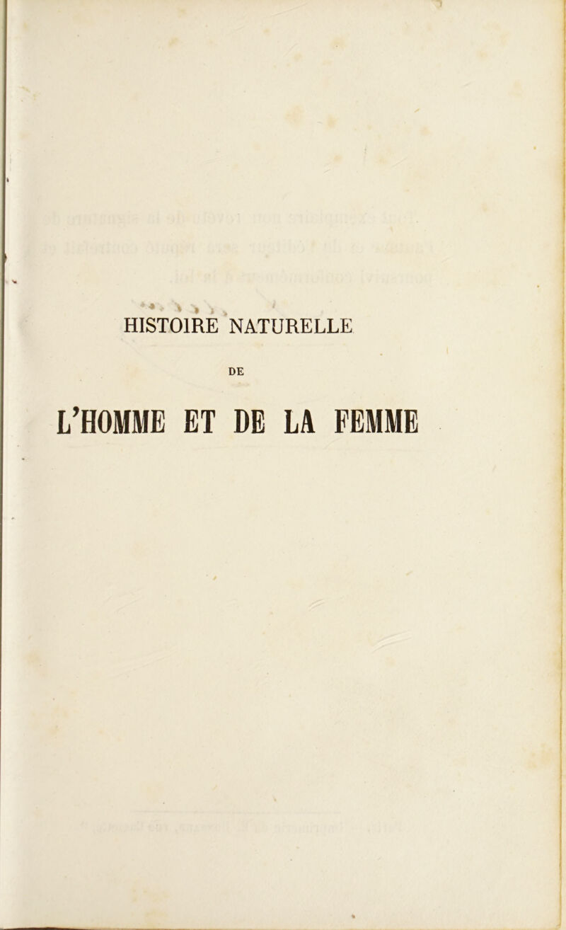 L’HOMME ET DE LA FEMME