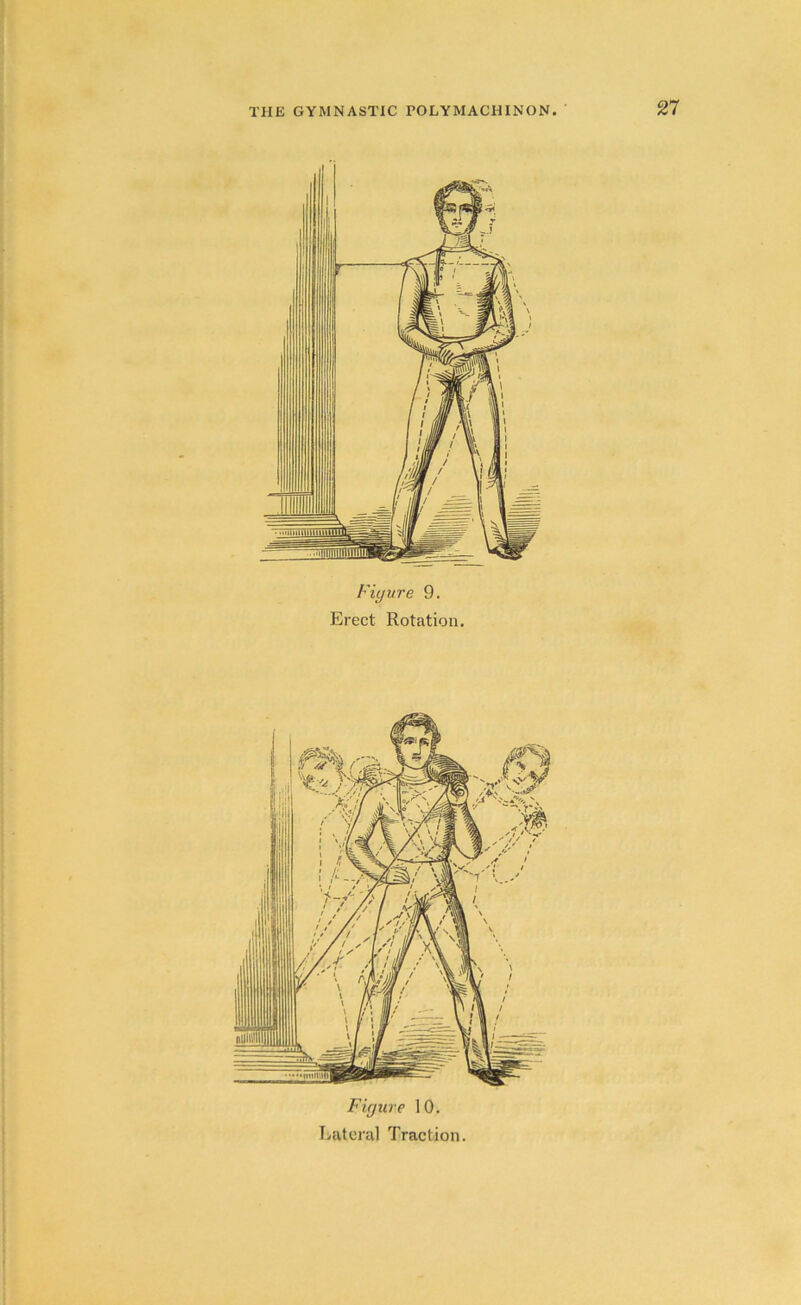 Fiynre 9. Erect Rotation. Figure 10. Lateral Traction.