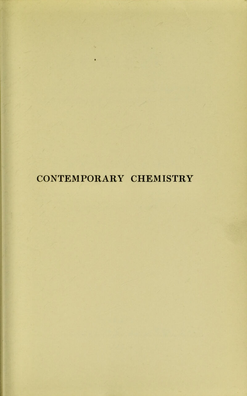 CONTEMPORARY CHEMISTRY