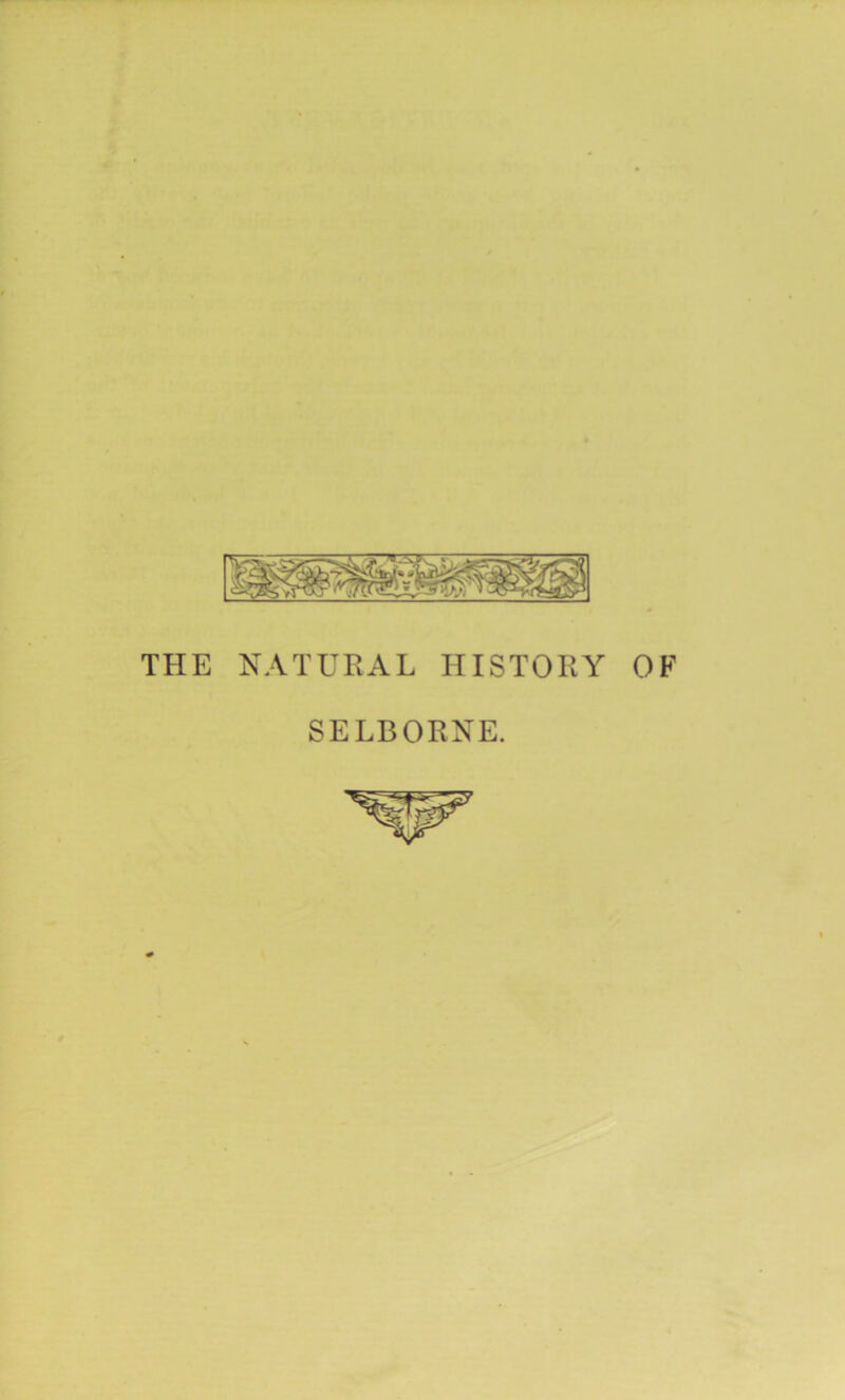 THE NATURAL HISTORY OF SELBORNE.