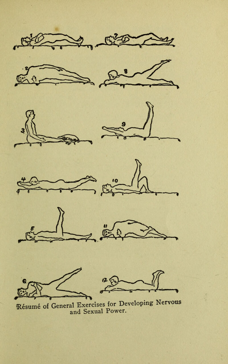 Resume of General Exercises for Developing Nervous and Sexual Power.